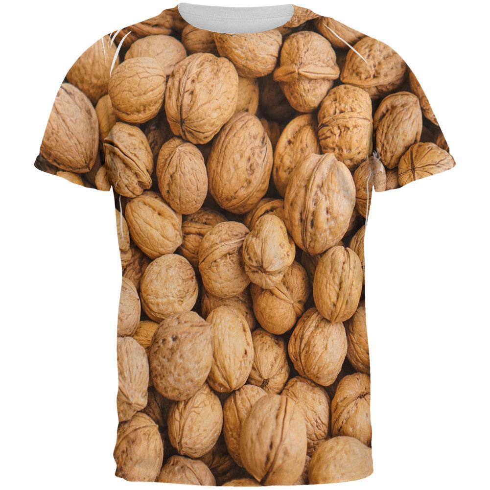 Halloween I'm Nuts Costume Walnuts All Over Mens T Shirt