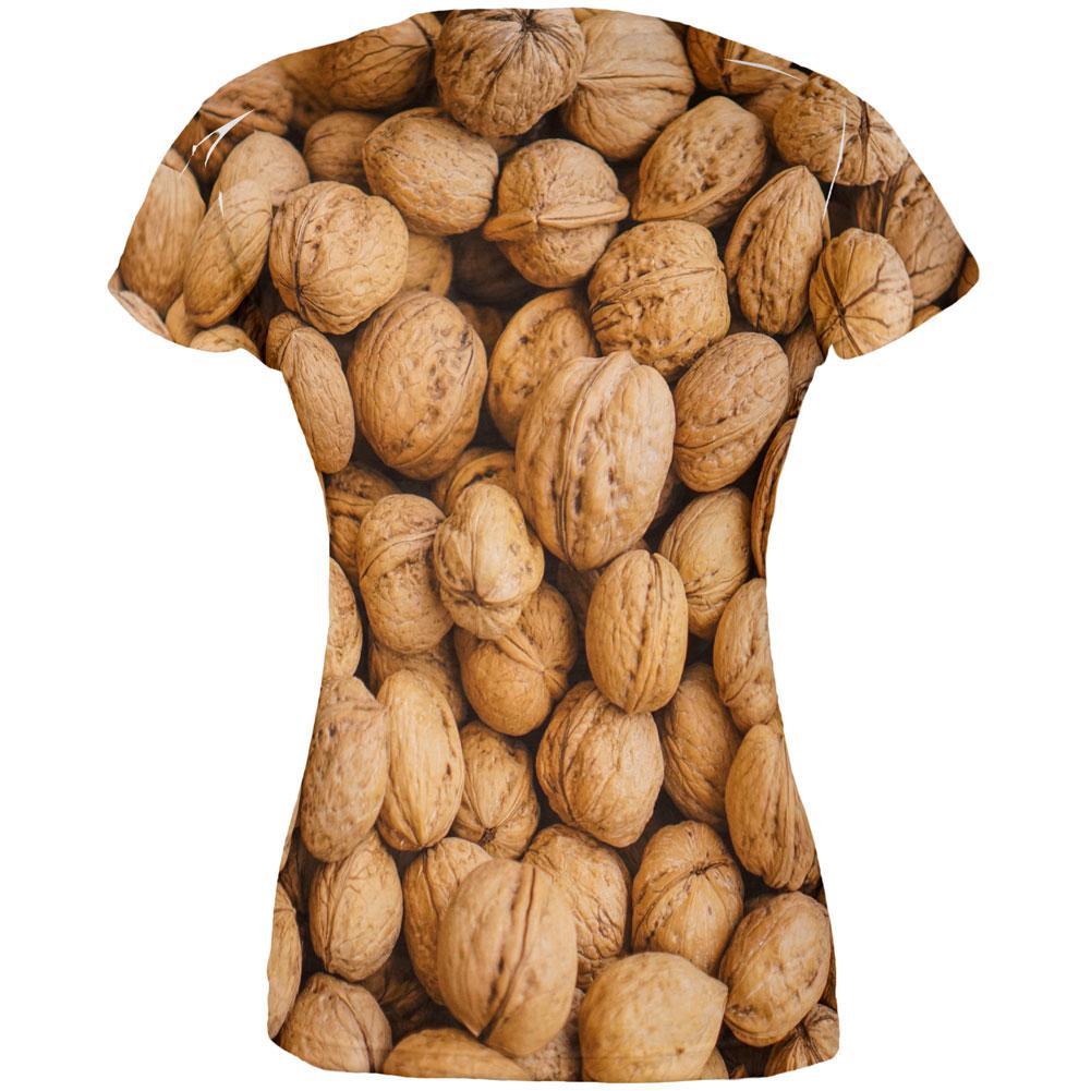 Halloween I'm Nuts Costume Walnuts All Over Juniors T Shirt