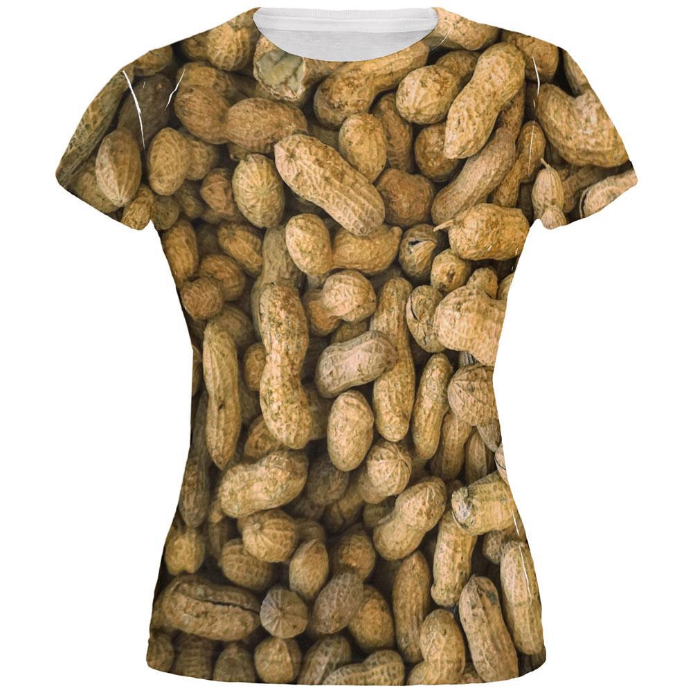Halloween I'm Nuts Costume Peanuts All Over Juniors T Shirt