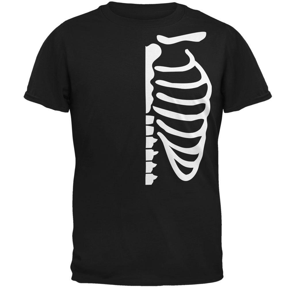 Halloween Half Skeleton Costume Mens T Shirt