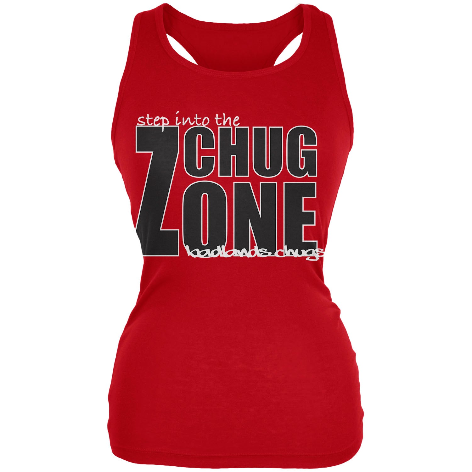  Step into the Chug Zone Bubble Junior's Tank Top