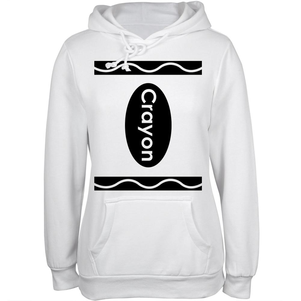 Halloween Crayon Costume White Juniors Soft Hoodie