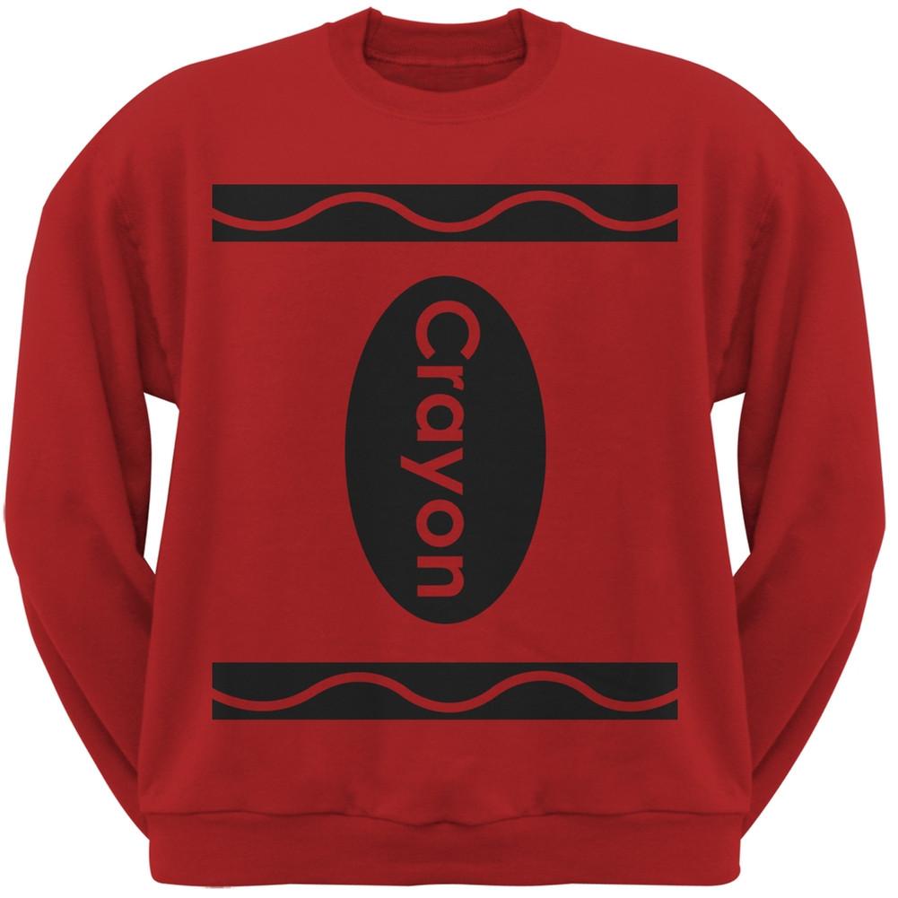 Halloween Crayon Costume Red Adult Sweatshirt