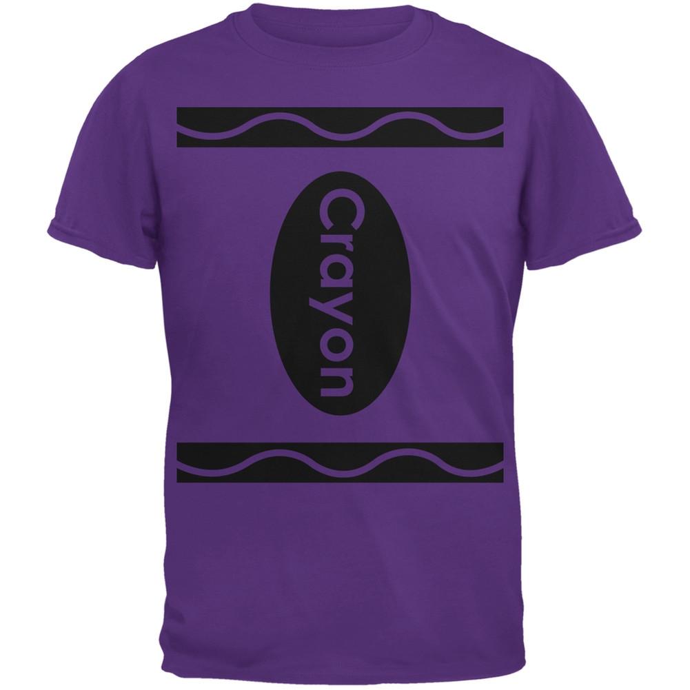Halloween Crayon Costume Purple Adult T-Shirt