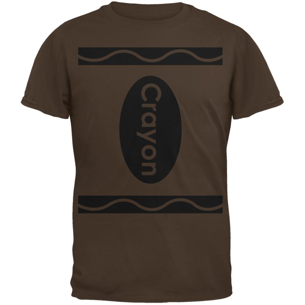Halloween Crayon Costume Brown Adult T-Shirt