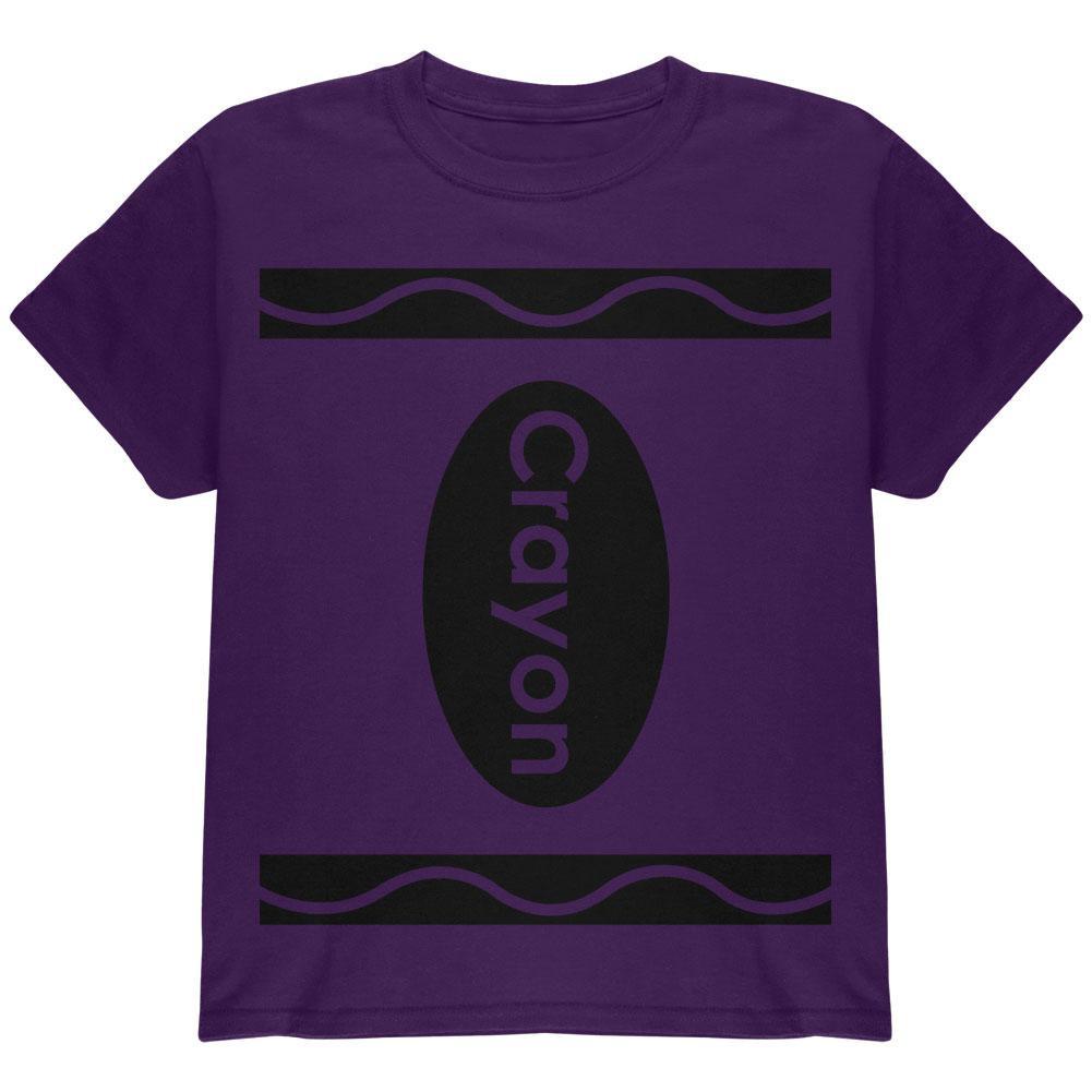 Halloween Crayon Costume Purple Youth T-Shirt