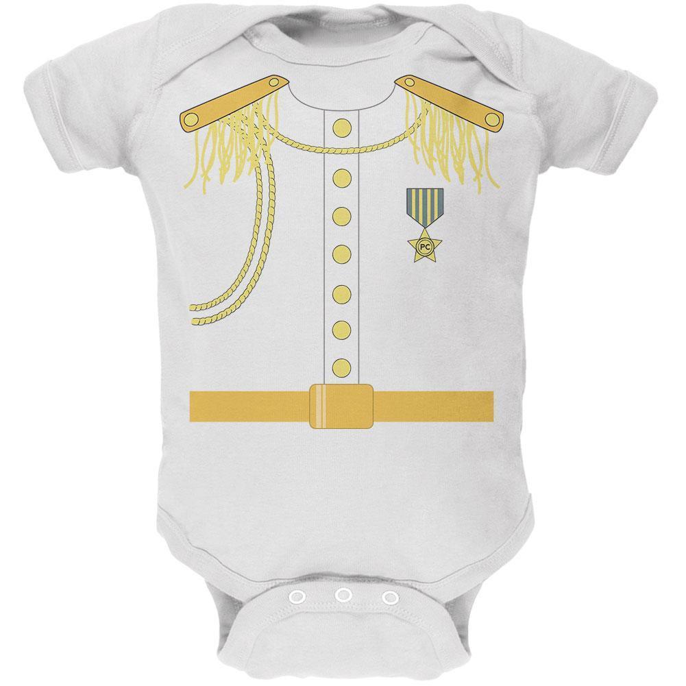 Halloween Prince Charming Costume White Soft Baby One Piece