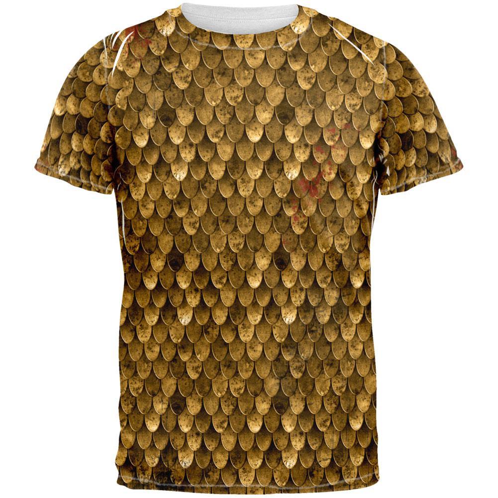 Bronze Scale Armor Costume All Over Adult T-Shirt