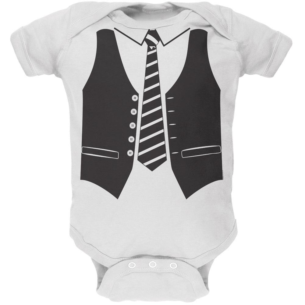 Vest Costume White Soft Baby One Piece