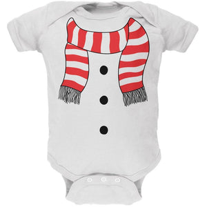 Halloween Snowman Suit Costume White Soft Baby One Piece