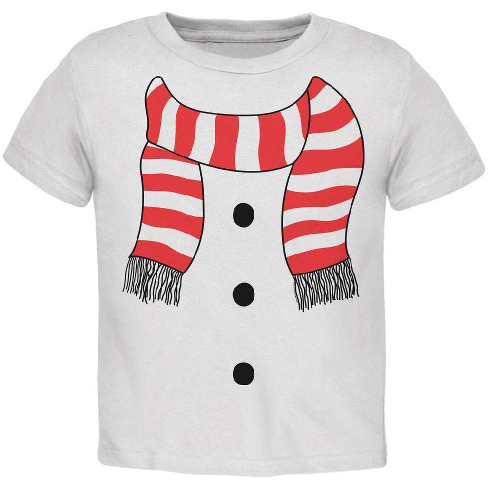 Halloween Snowman Suit Costume White Toddler T-Shirt