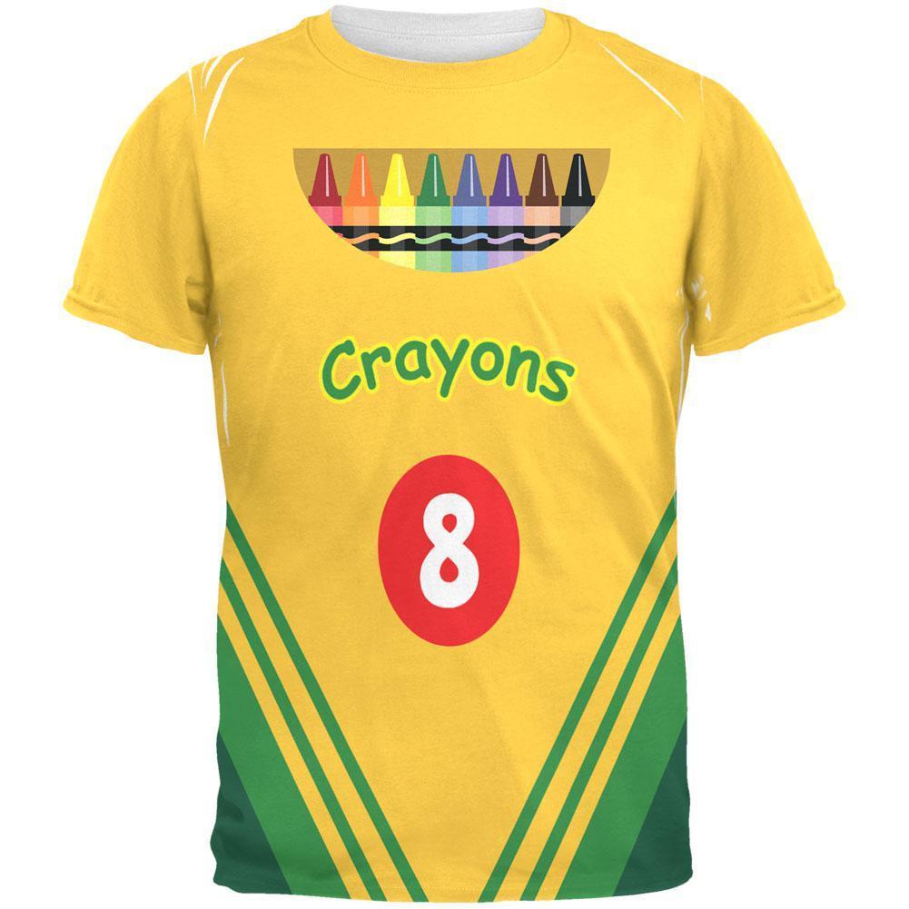Halloween Crayon Box Costume All Over Adult T-Shirt