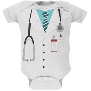 Halloween Doctor Costume White Soft Baby One Piece