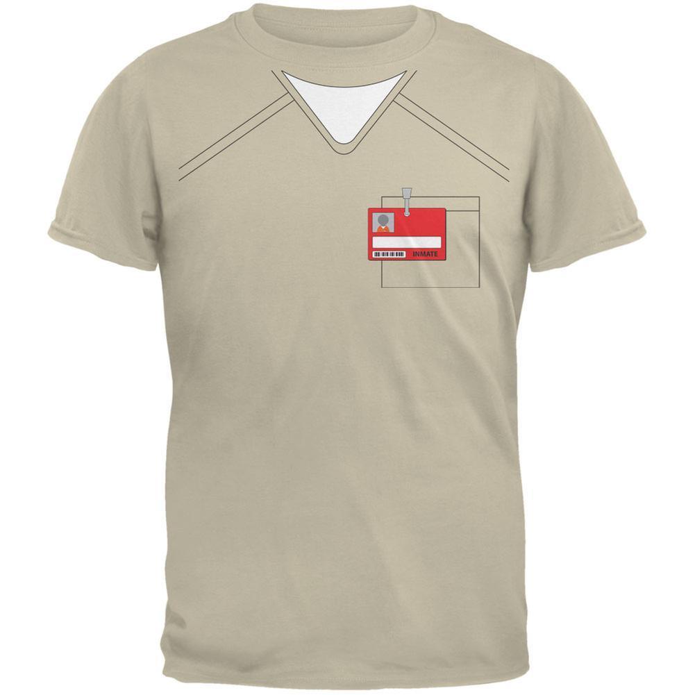 Prisoner Uniform Costume Beige Adult T-Shirt