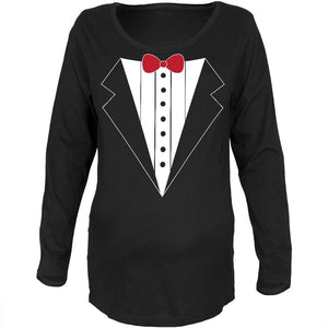 Halloween Tuxedo Costume Black Maternity Soft Long Sleeve T-Shirt