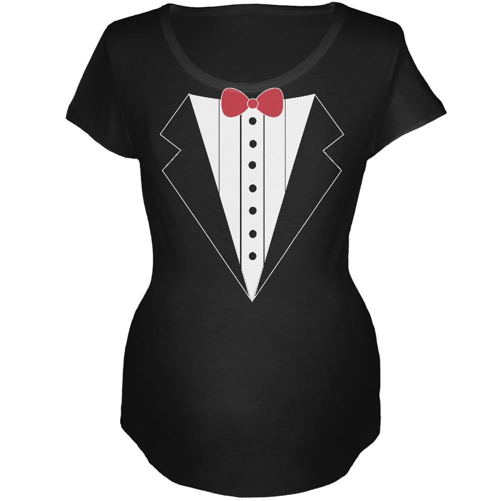 Halloween Tuxedo Costume Black Maternity Soft T-Shirt