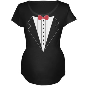 Halloween Tuxedo Costume Black Maternity Soft T-Shirt
