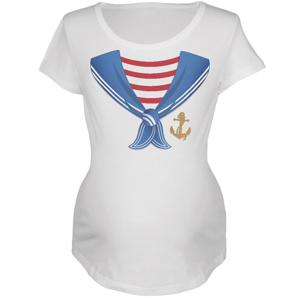 Halloween Sailor Costume White Maternity Soft T-Shirt