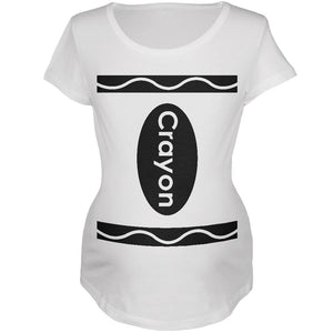 Halloween Crayon Costume White Maternity Soft T-Shirt