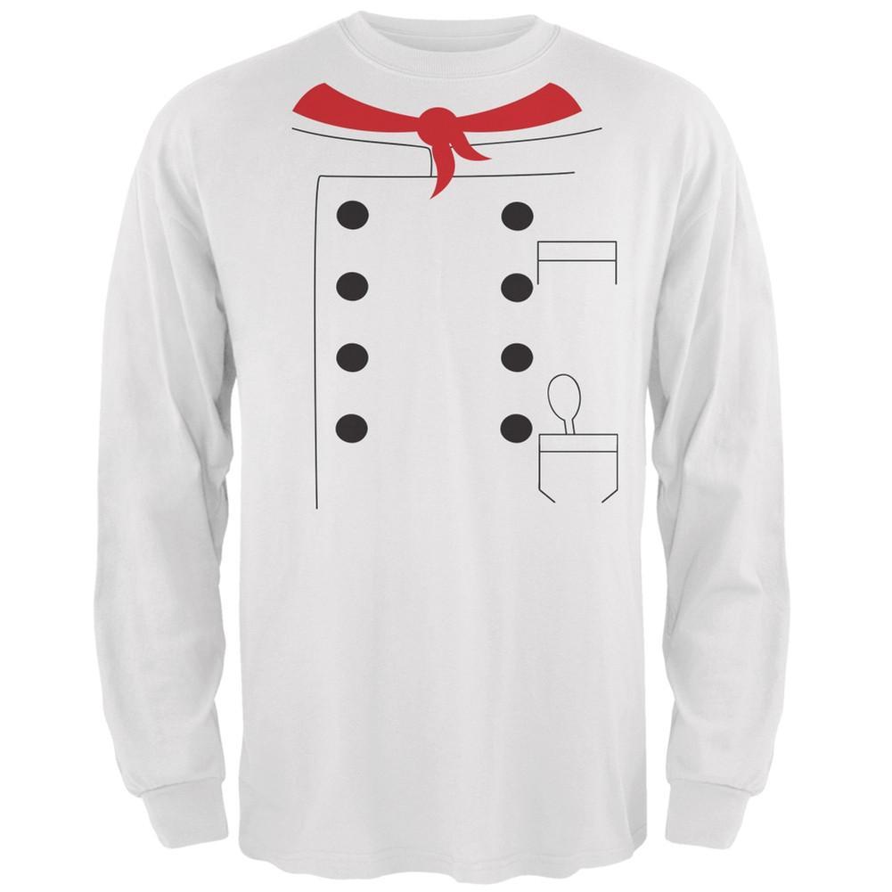 Halloween Chef Costume White Adult Long Sleeve T-Shirt