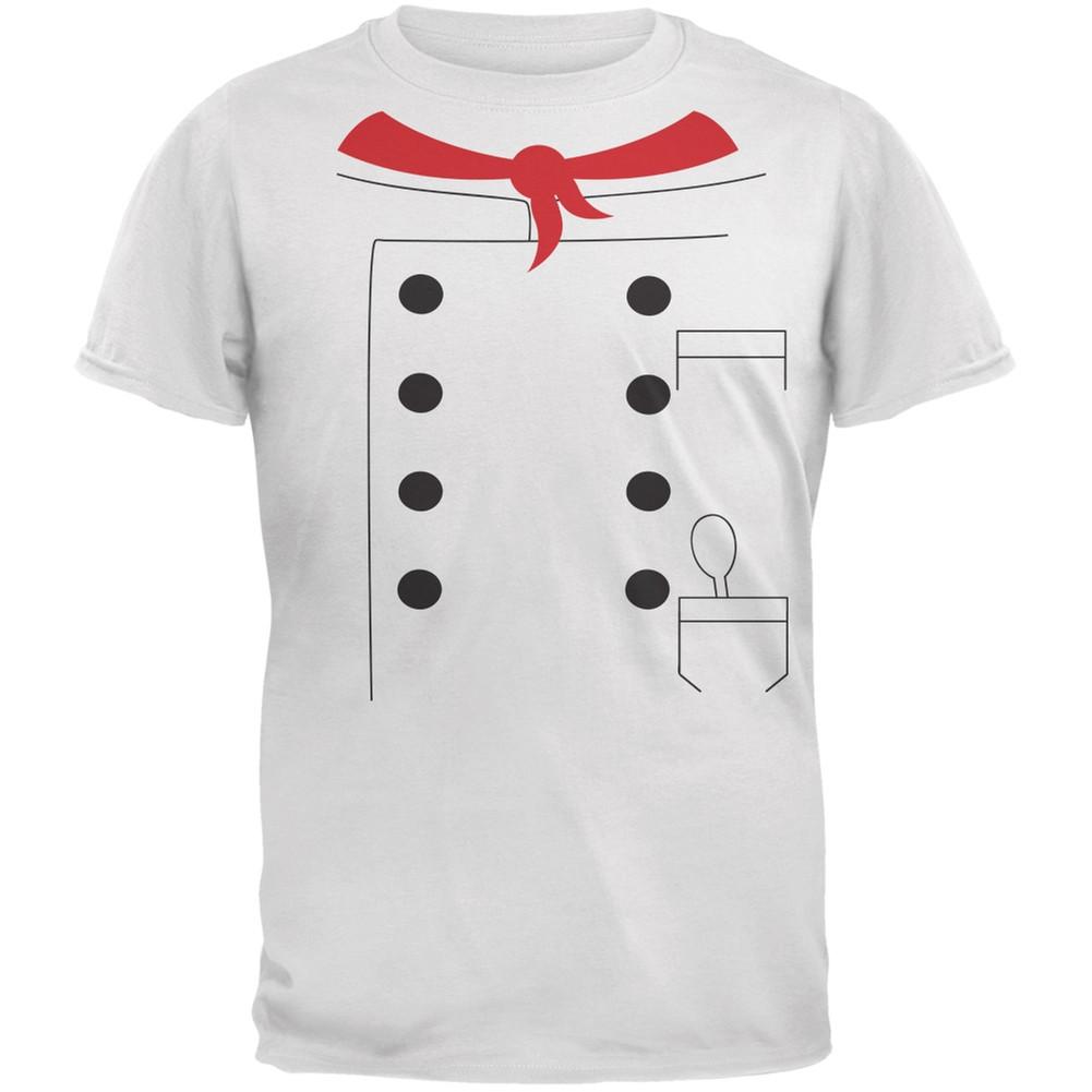 Halloween Chef Costume White Adult T-Shirt
