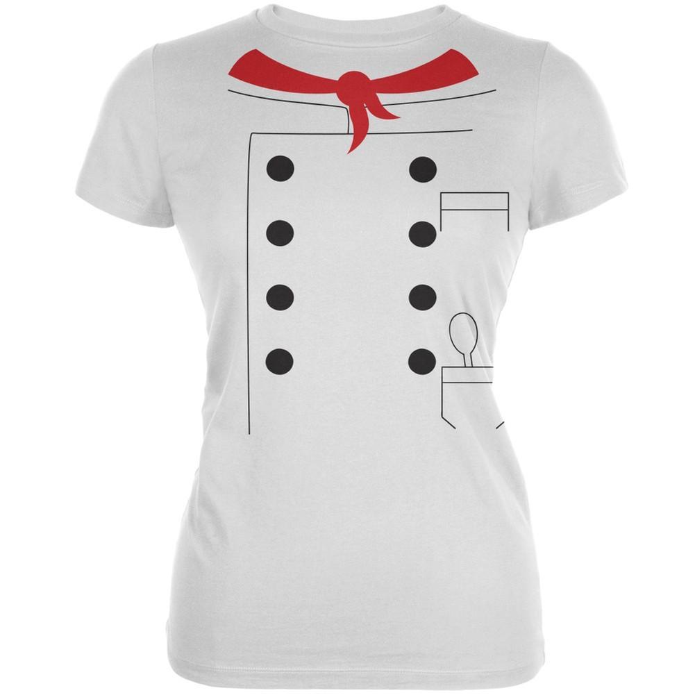 Halloween Chef Costume White Juniors Soft T-Shirt