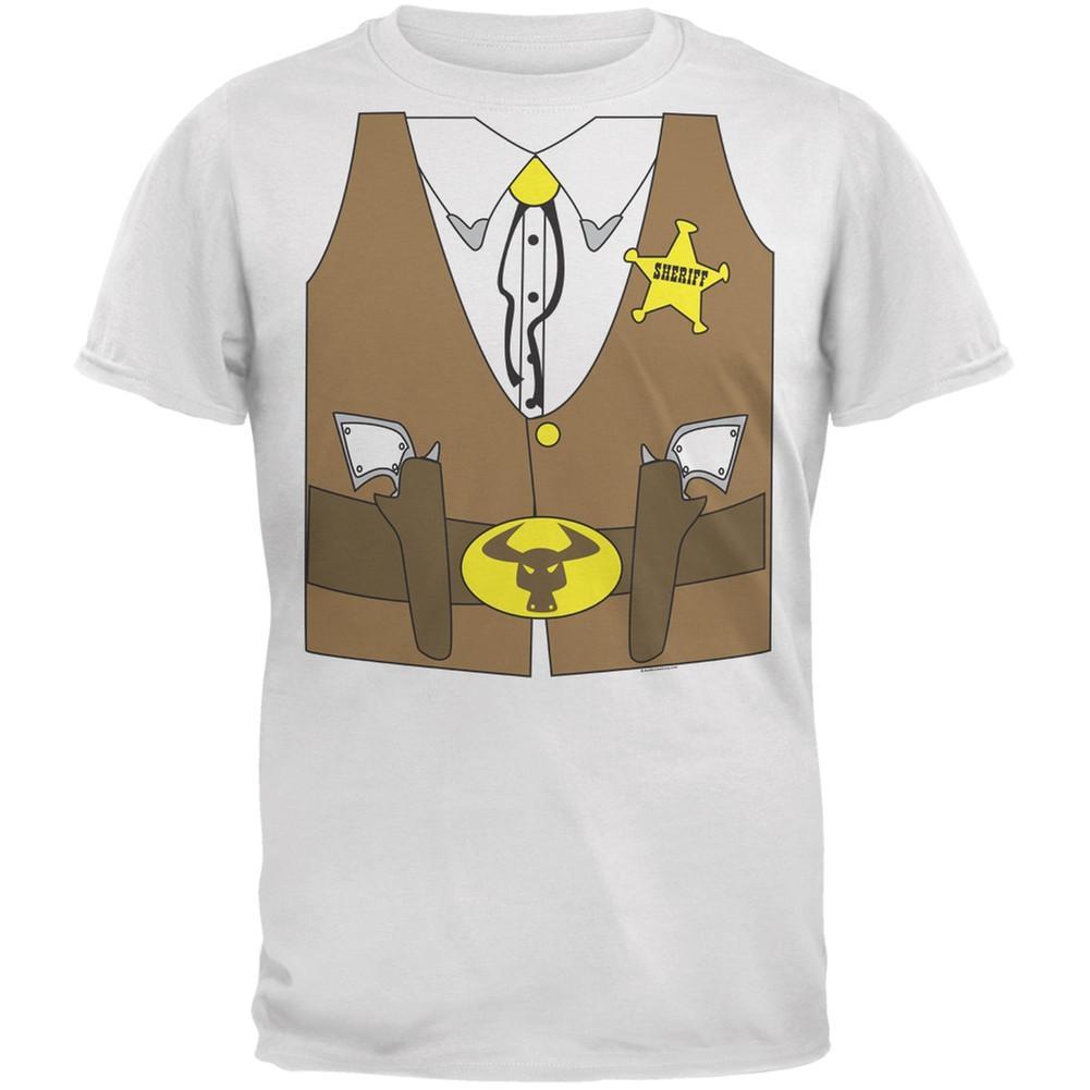 Halloween Sheriff Costume White Youth T-Shirt
