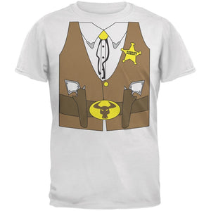 Halloween Sheriff Costume White Youth T-Shirt