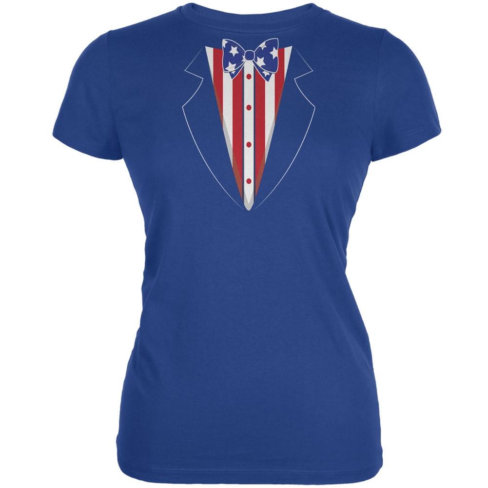 Halloween Stars and Stripes Tuxedo Royal Juniors Soft T-Shirt