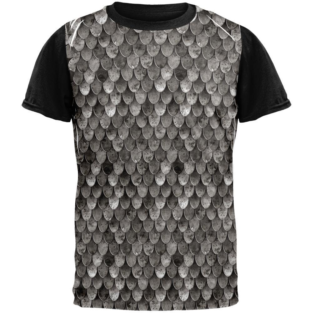 Halloween Steel Scale Armor Costume Adult Black Back T-Shirt