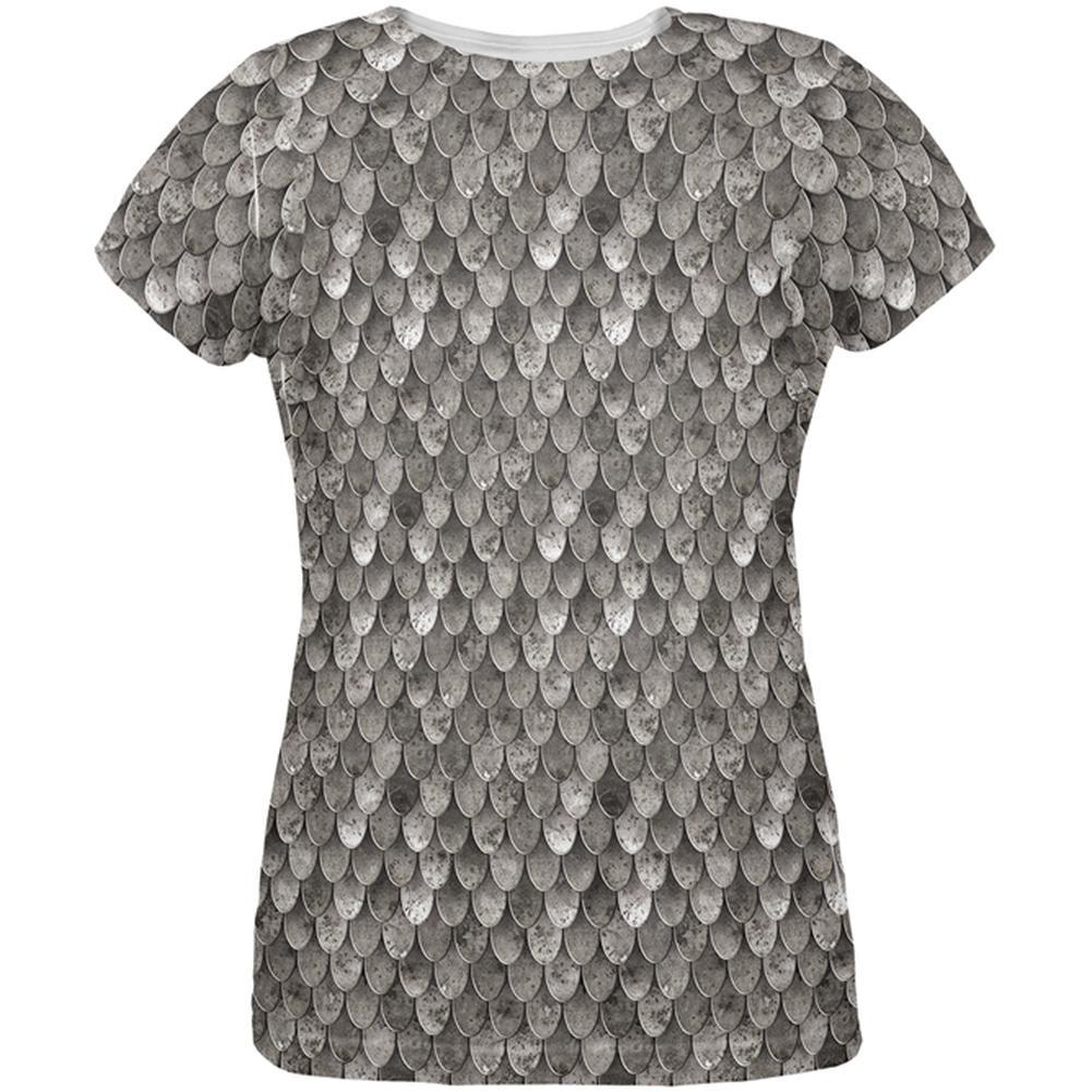 Halloween Steel Scale Armor Costume All Over Womens T-Shirt