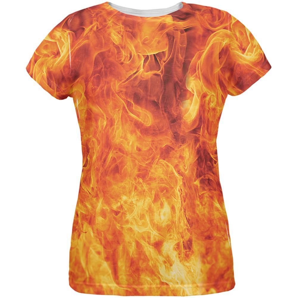 Flames All Over Womens T-Shirt