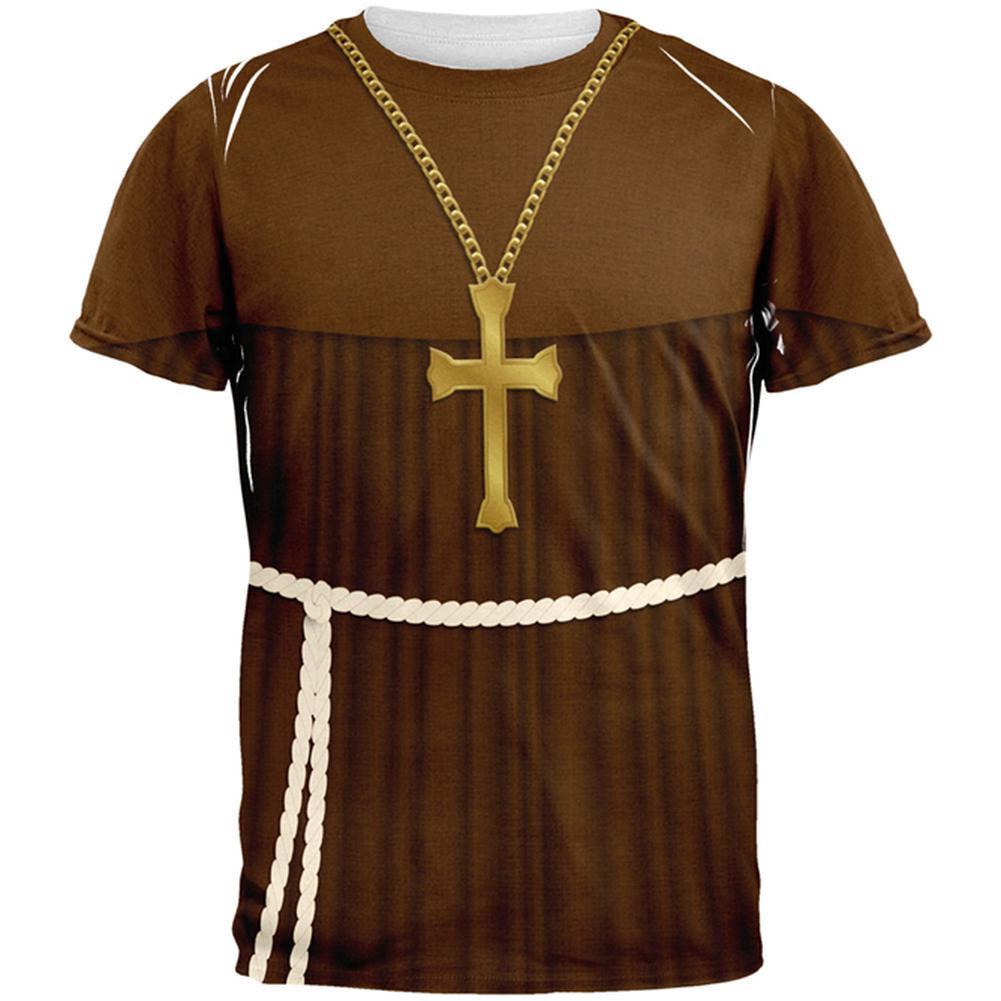 Halloween Monk Edwardian Costume All Over Adult T-Shirt