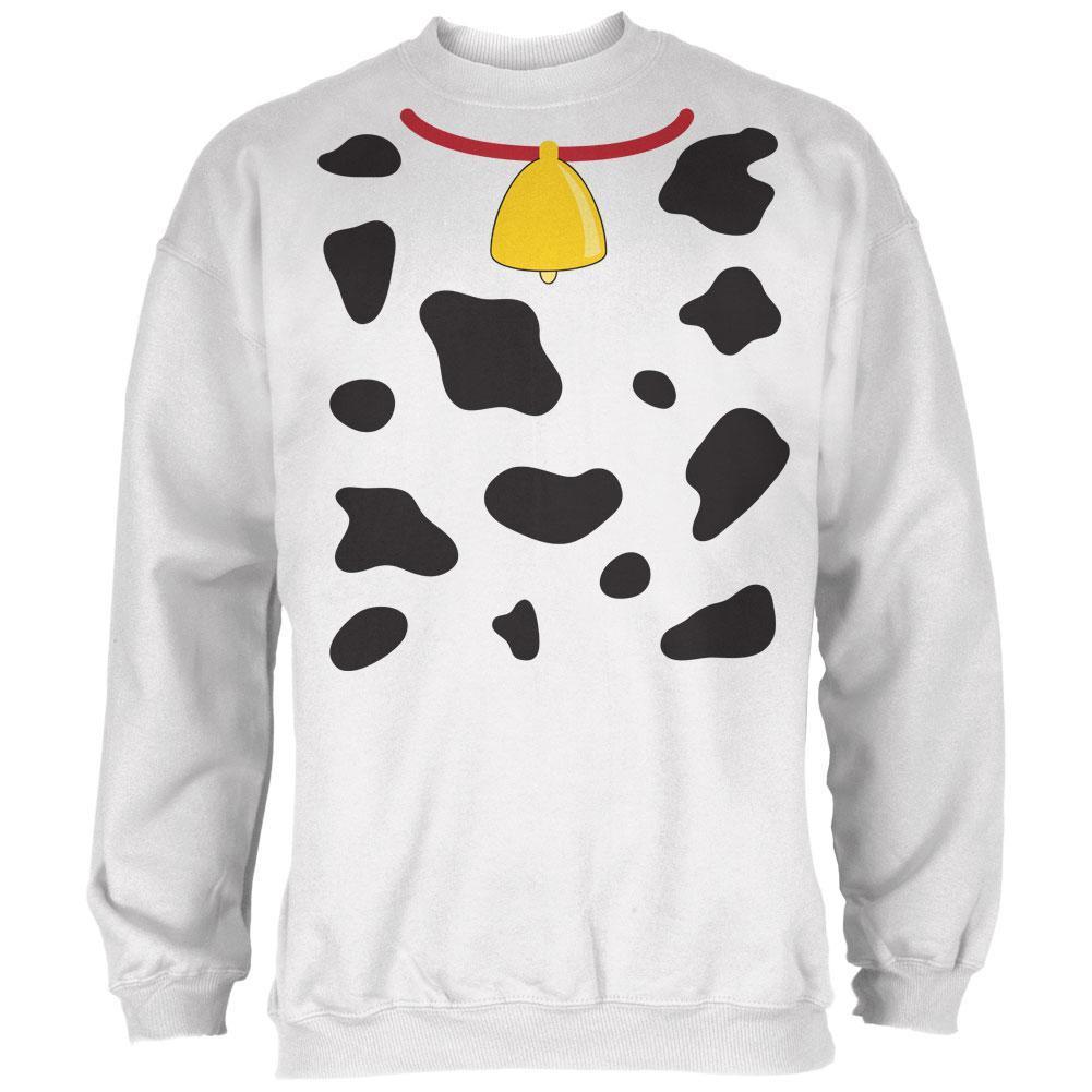 Halloween Cow Costume White Adult Sweatshirt