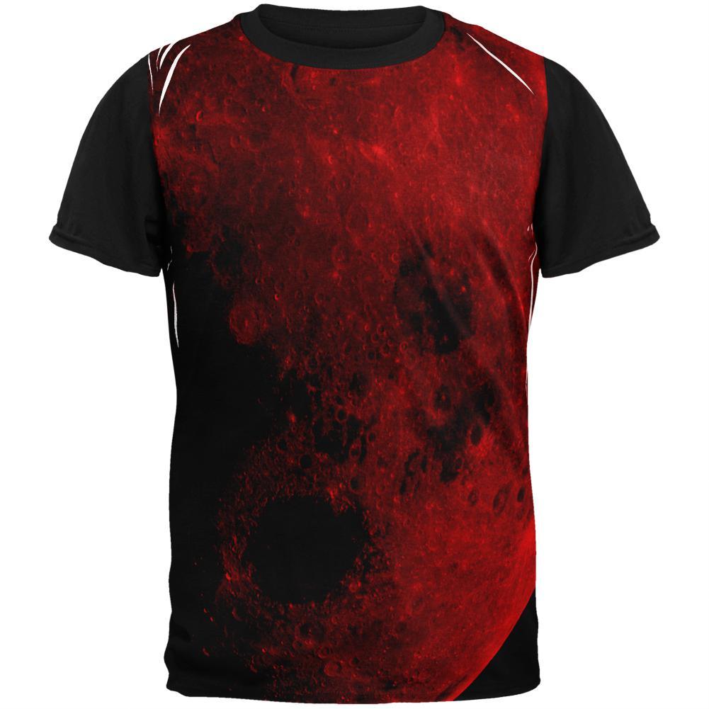 Halloween Blood Moon Adult Black Back T-Shirt