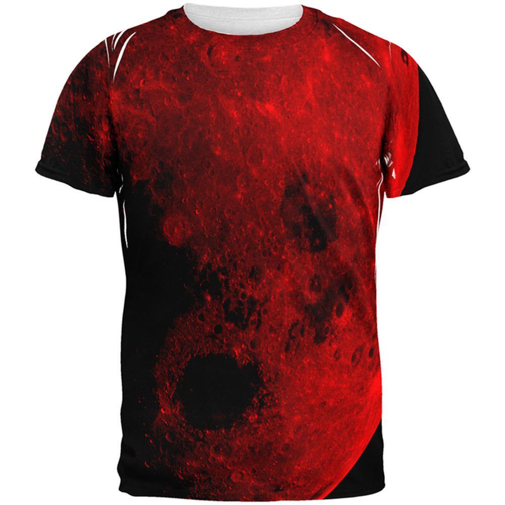 Halloween Blood Moon All Over Adult T-Shirt