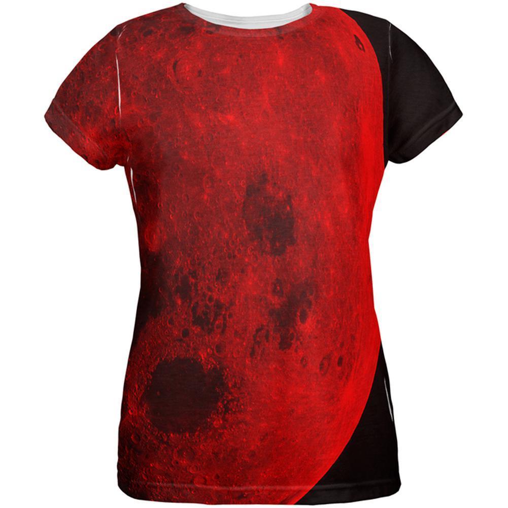 Halloween Blood Moon All Over Womens T-Shirt