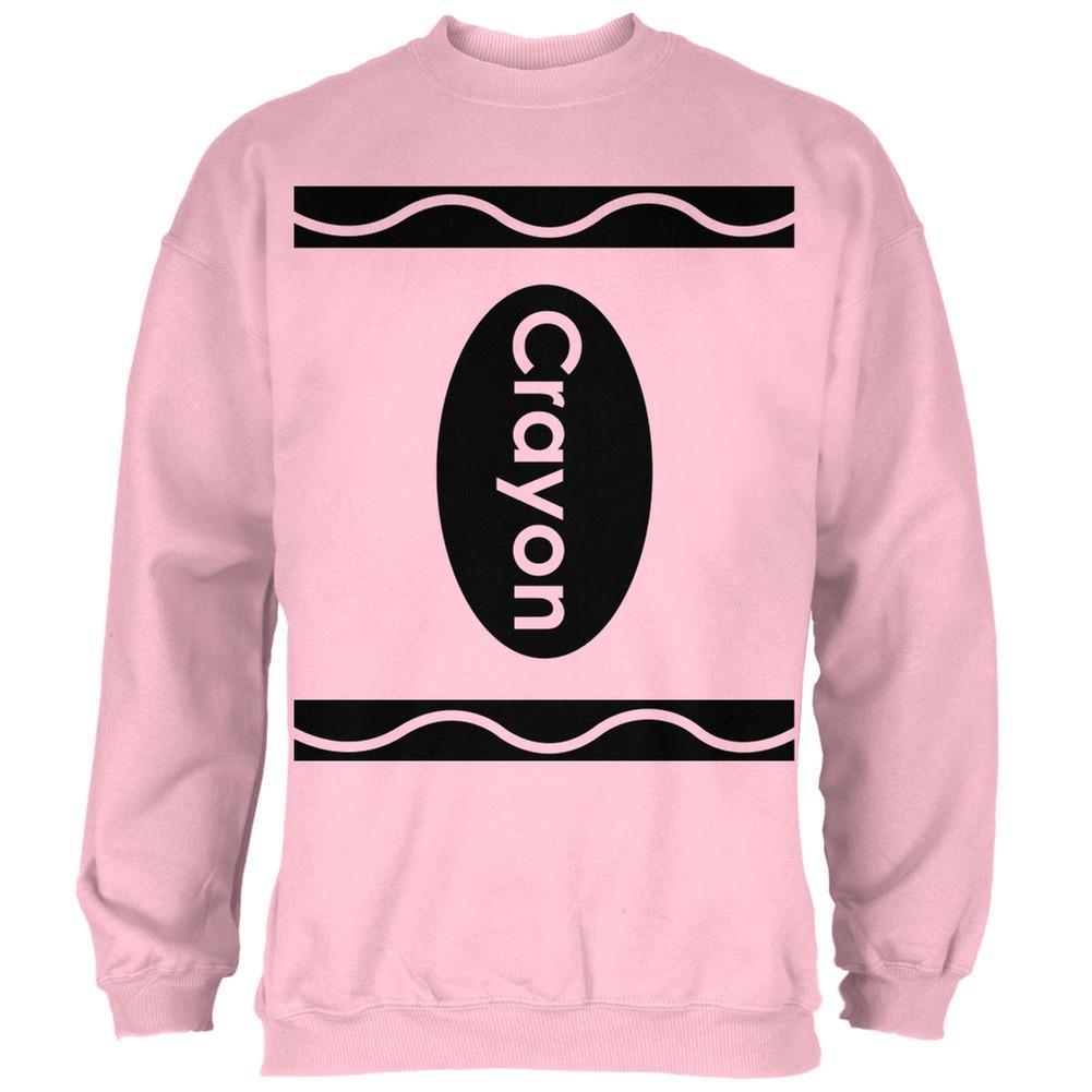Halloween Crayon Costume Light Pink Adult Sweatshirt