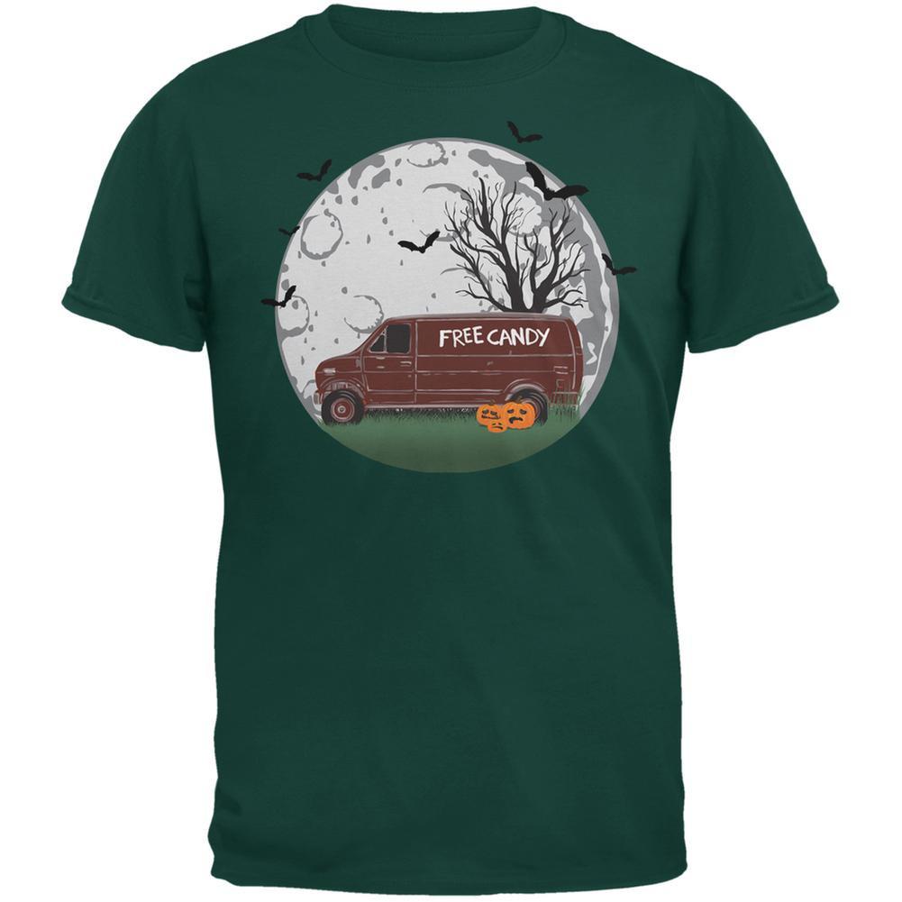 Halloween Free Candy Van Forest Green Adult T-Shirt