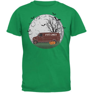 Halloween Free Candy Van Irish Green Adult T-Shirt