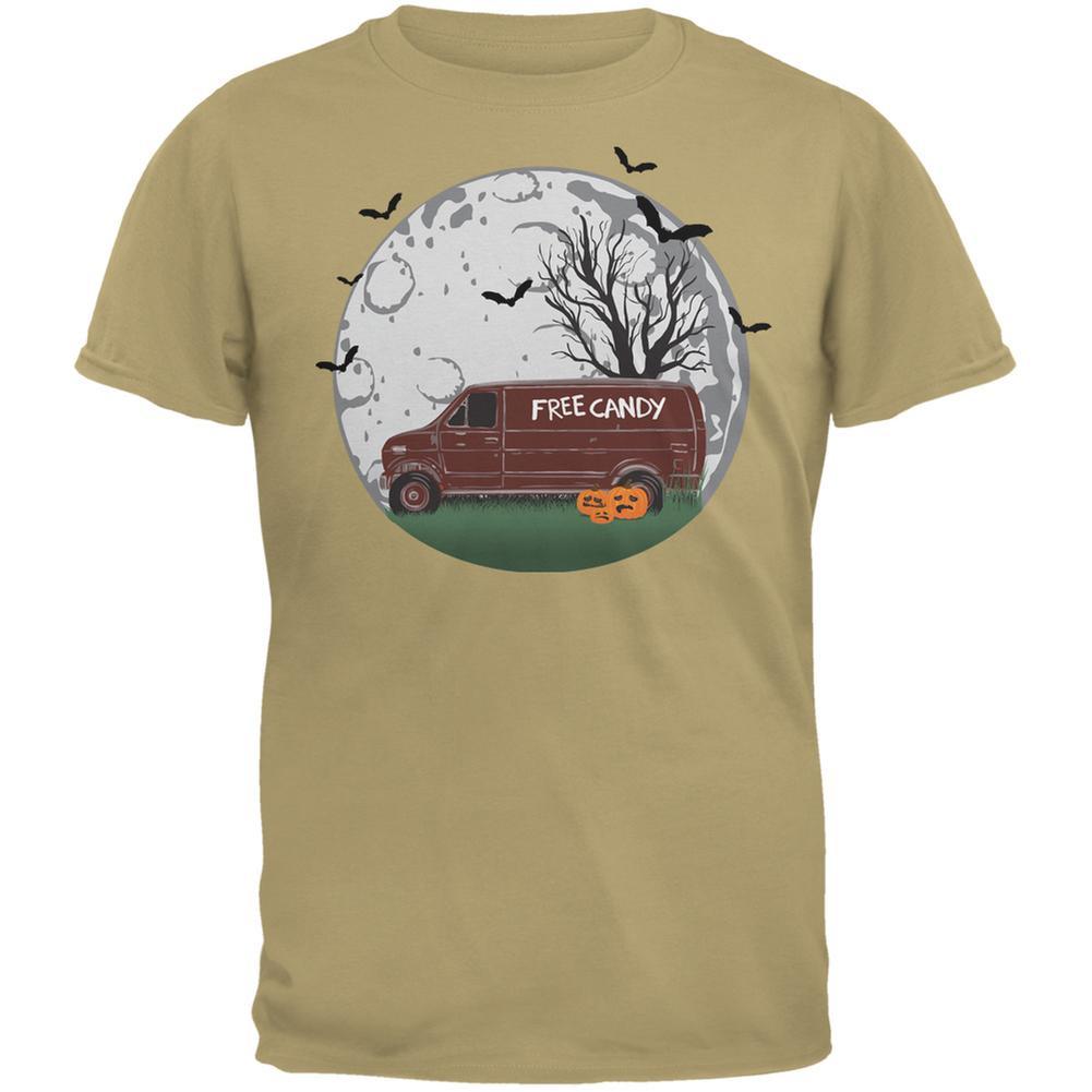 Halloween Free Candy Van Tan Adult T-Shirt