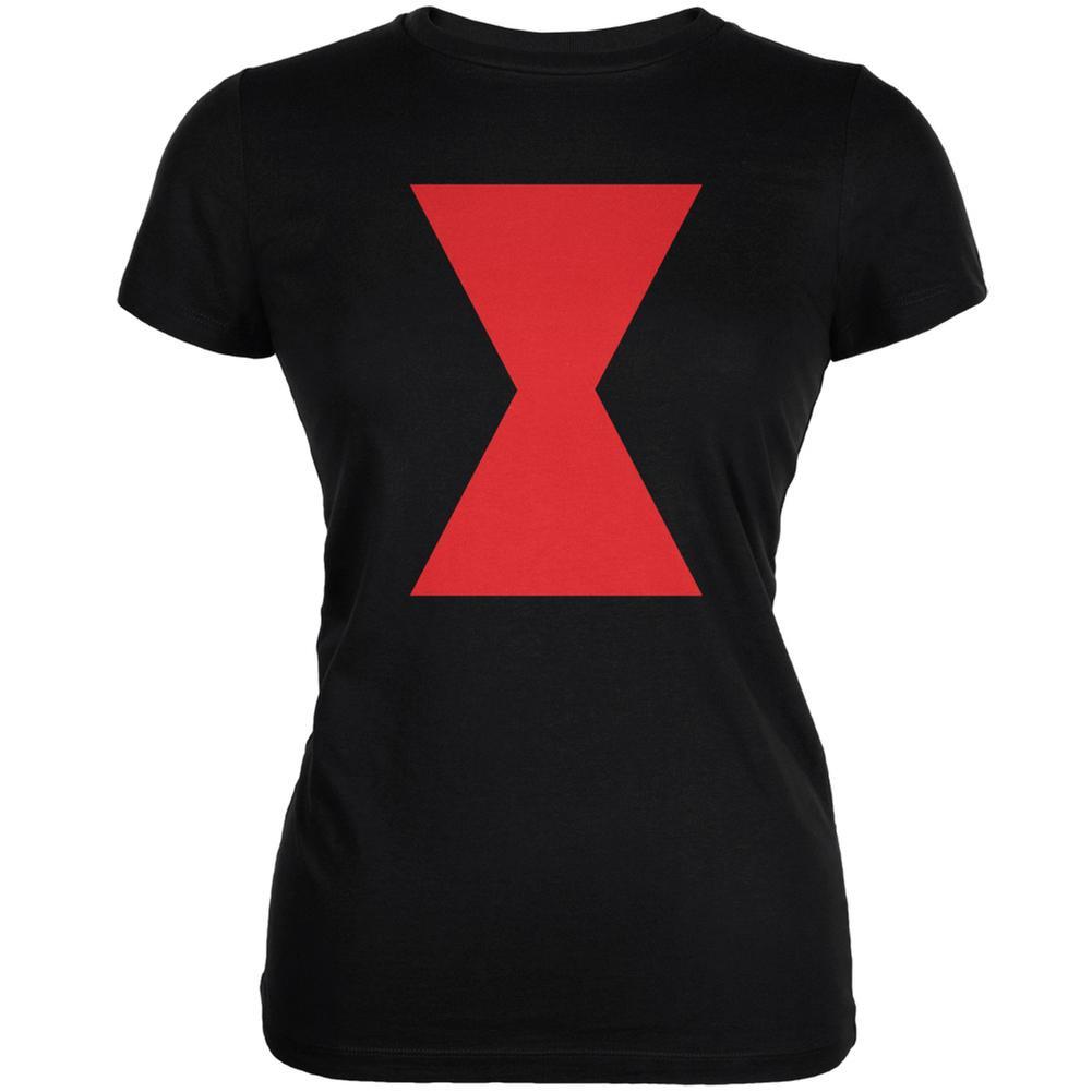 Halloween Black Widow Black Juniors Soft T-Shirt