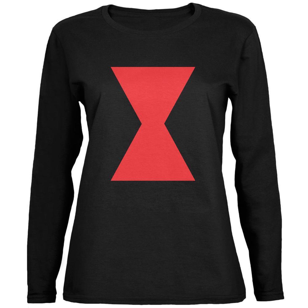 Halloween Black Widow Black Womens Long Sleeve T-Shirt