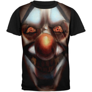 Halloween Insane Clown Adult Black Back T-Shirt