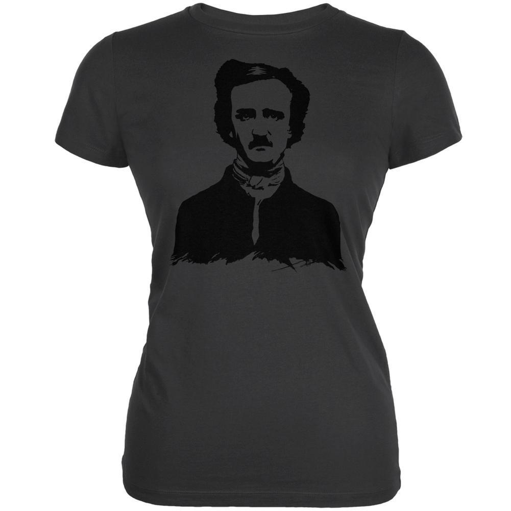 Halloween Edgar Allen Poe Asphalt Juniors Soft T-Shirt