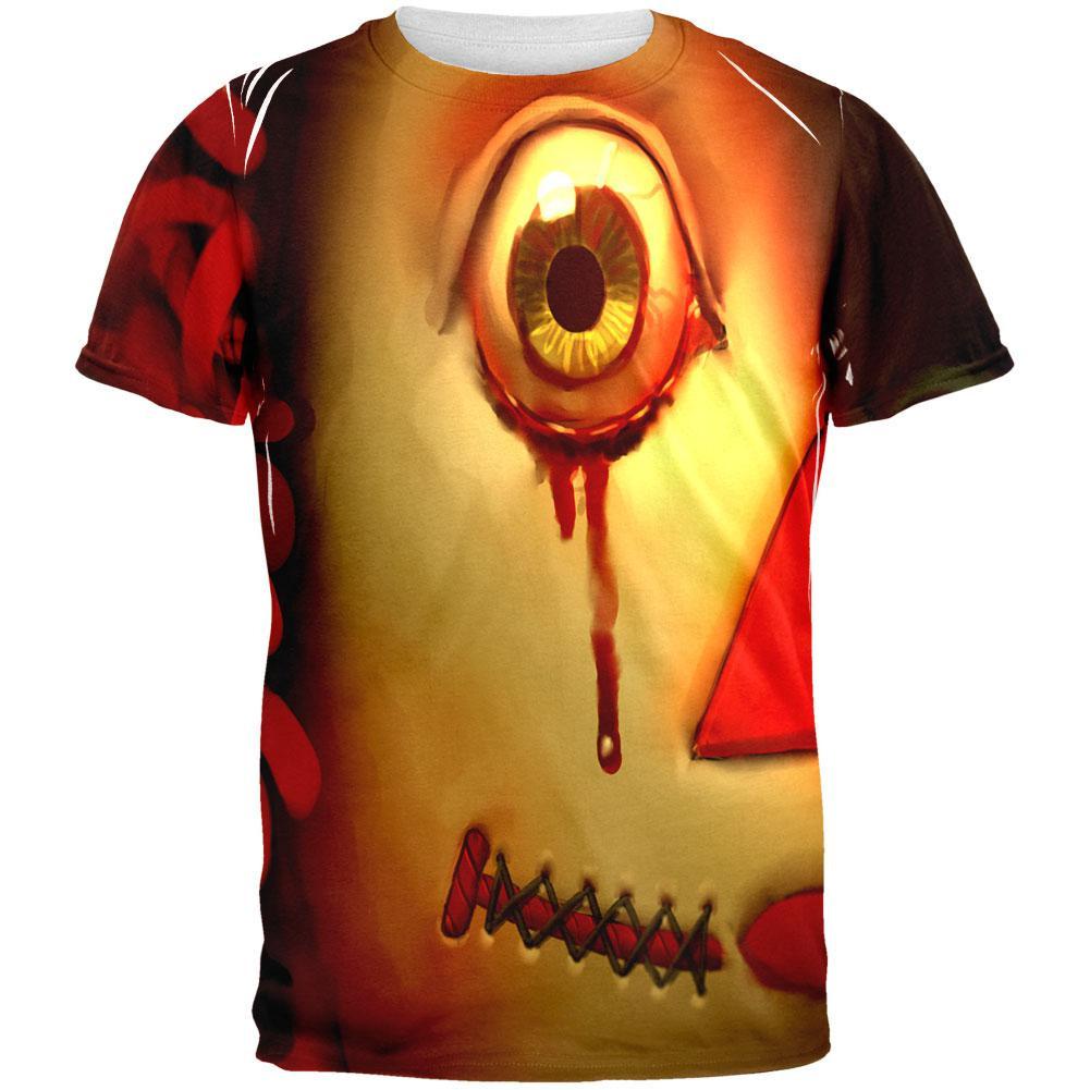 Halloween Haunted Doll All Over Adult T-Shirt
