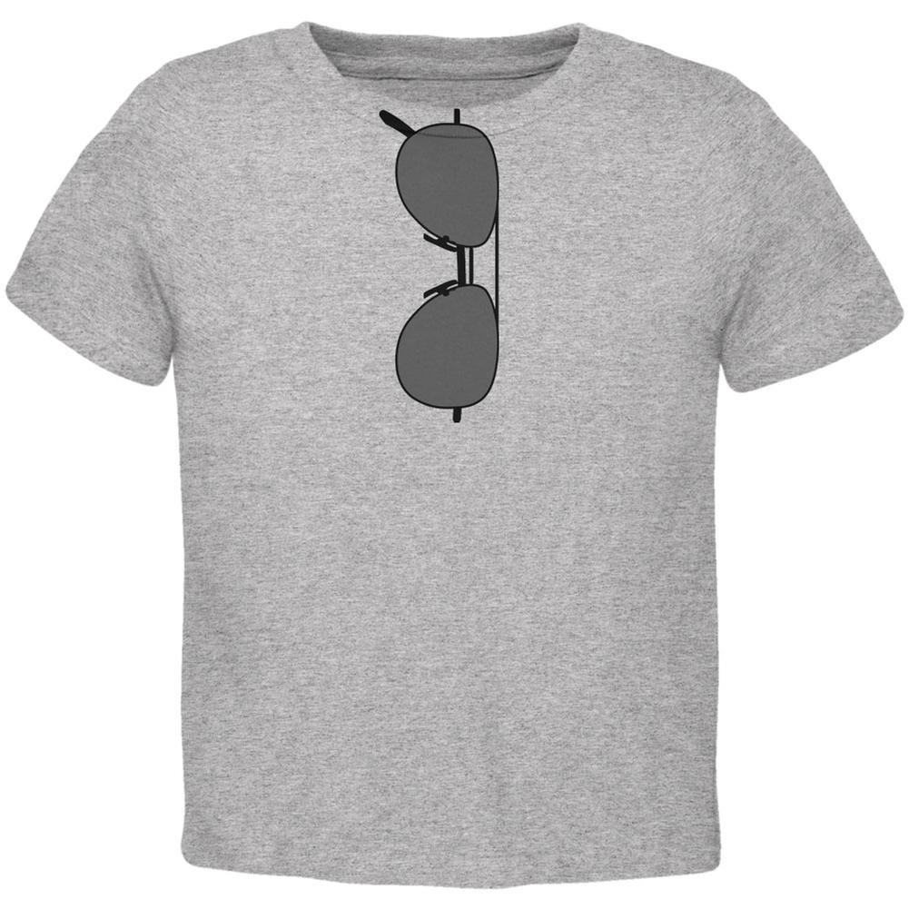 Halloween Aviator Sunglasses Cool Kid Costume Heather Toddler T-Shirt