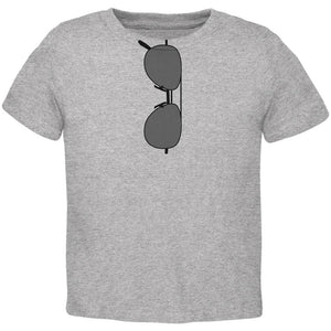 Halloween Aviator Sunglasses Cool Kid Costume Heather Toddler T-Shirt