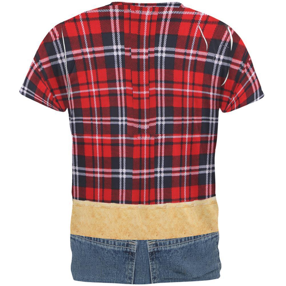 Halloween Flannel Handy Man Costume All Over Adult T-Shirt