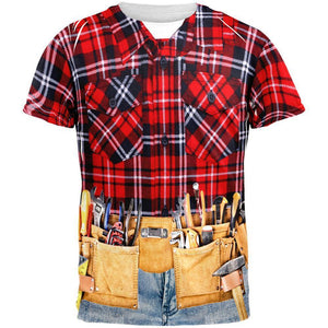 Halloween Flannel Handy Man Costume All Over Adult T-Shirt